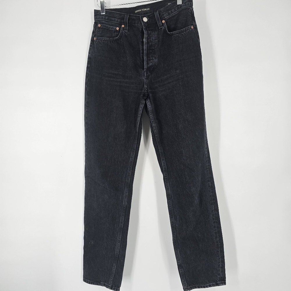 Denim Forum The BF High Rise Loose Dark Wash Jeans Size 25